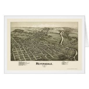 Meyersdale, carte panoramique de PA - 1900