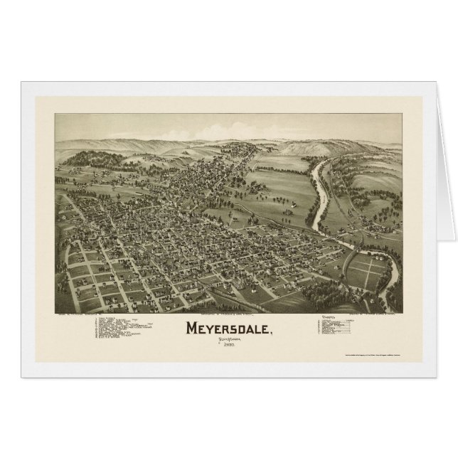Meyersdale, carte panoramique de PA - 1900 (Devant horizontal)