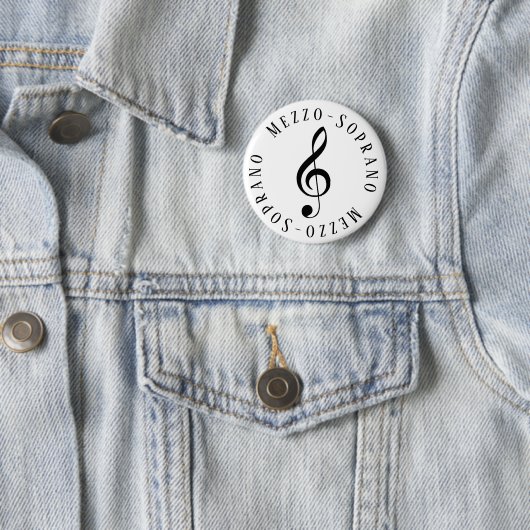 Mezzo-sopraan zanger Treble Clef Button (In situ)