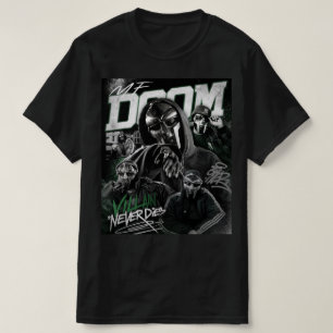MF DOOM Schurk Sterft Nooit Vintage Bootleg Rap T- T-shirt