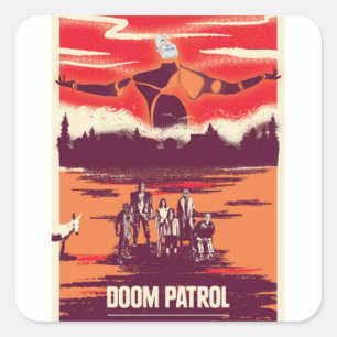 mf doom vierkante sticker