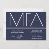 MFA Graduation Party Invitation (Devant)