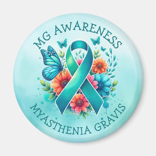 MG Bewustzijn | Myasthenia gravis-lint Magneet (Voorkant)