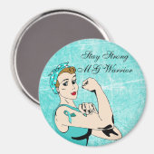 MG Guerrier Myasthenia Gravis Warrior Magnet (Recto/Verso)