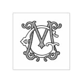MG Initialen GM Monogram Rubber Inkt Stamp Wedding Rubberstempel (Afrduk)