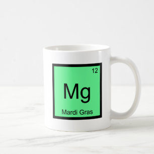 Mg - Mardi Gras Grappig Chemie Element Symbool T-s Koffiemok