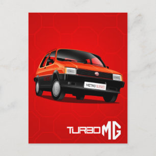 MG Metro Turbo Briefkaart