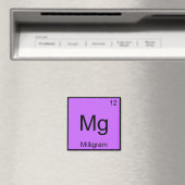 Mg - Milligram Funny Chemistry Element Symbol T-sh Magneet (Insitu (Vaatwasser))