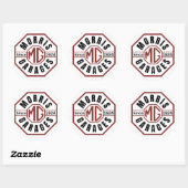 MG Morris Garages Stickers Classic Round (Feuille)