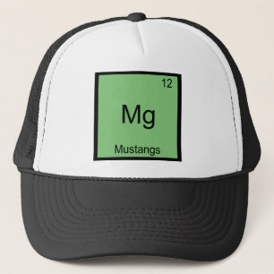 Mg - Mustangs Grappig Element Chemie Symbool T-shi Trucker Pet