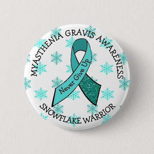 MG Snowflake Warrior Awareness Ribbon Button (Voorkant)