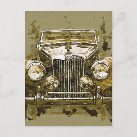  MG-sportauto Briefkaart (Voorkant)