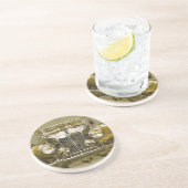 MG-sportauto Zandsteen Onderzetter (Zijkant)