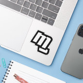 MG Sticker à taille personnalisée (Ordinateur portable avec iPhone)