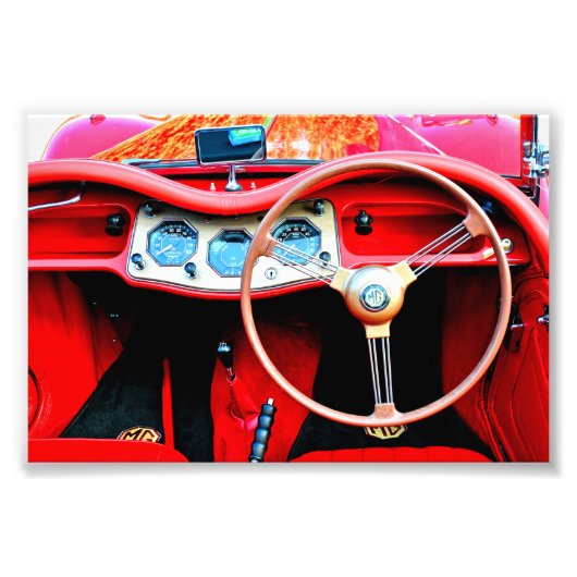 MG TA Classic Sportauto Interior Foto Afdruk (Voorkant)