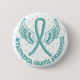 MG Warrior Angel Wings Awareness Ribbon Button
