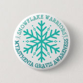 MG Warrior Awareness Ribbon Button Snowflake (Voorkant)