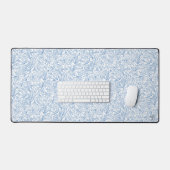 MG Witte Botanische Patroon Desk Mat (Keyboard & Muis)