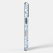 MG witte botanische patroon iPhone Case (Achterkant / Rechts)