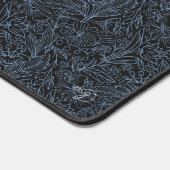 MG zwarte botanische patroon Desk Mat (Hoek)