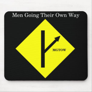 MGTOW Mousepad-Black Achtergrond Muismat