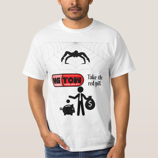 MGTOW - Neem de rode pil T-shirt (Voorkant)