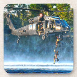 MH-60 M ZWARTE HAWK BIER ONDERZETTER