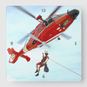 MH-65 DOLFIJN VIERKANTE KLOK