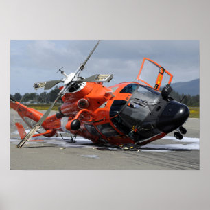 MH-65 Dolphin-helikopter neergestort op Arcata Air Poster