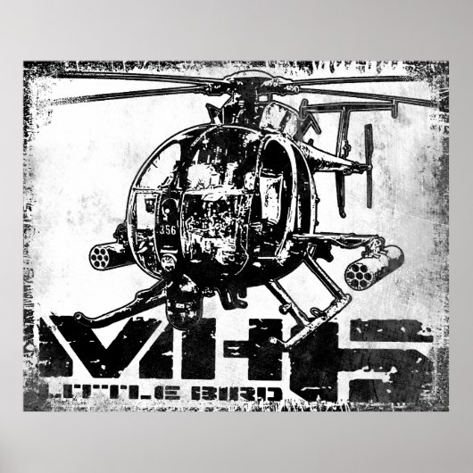 MH-6 Petite affiche d'oiseaux (Devant)