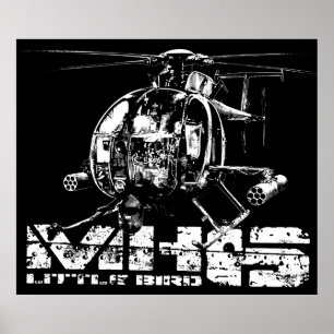 MH-6 Petite affiche d'oiseaux