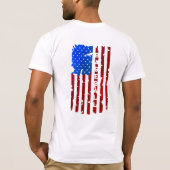 MH Honkbal Amerikaanse vlag T-shirt (Achterkant)