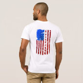 MH Honkbal Amerikaanse vlag T-shirt (Achterkant volledig)