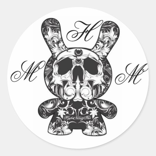 MHM autocollant squelette orné lapin - Customisé (Devant)