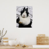 MHRR Néerlandais noir lapin blanc lapin poster d'é (Cuisine)