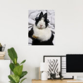 MHRR Néerlandais noir lapin blanc lapin poster d'é (Bureau à domicile)