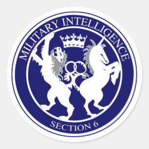 MI6 Logo Button Ronde Sticker