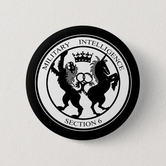 MI6-Logo Ronde Button 5,7 Cm (Voorkant)