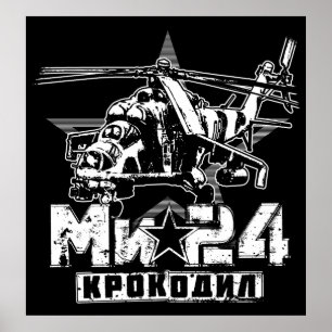 Mi-24 Grote Sovjethelikopter Poster