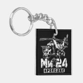 Mi-24 Grote Sovjethelikopter Sleutelhanger (Voorkant Links)