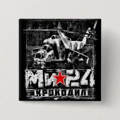 Mi-24 Grote Sovjethelikopter Vierkante Button 5,1 Cm (Voorkant)