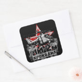 Mi-24 Grote Sovjethelikopter Vierkante Sticker (Envelop)