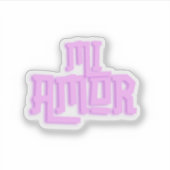 Mi Amor Pink Sticker (Voorkant)