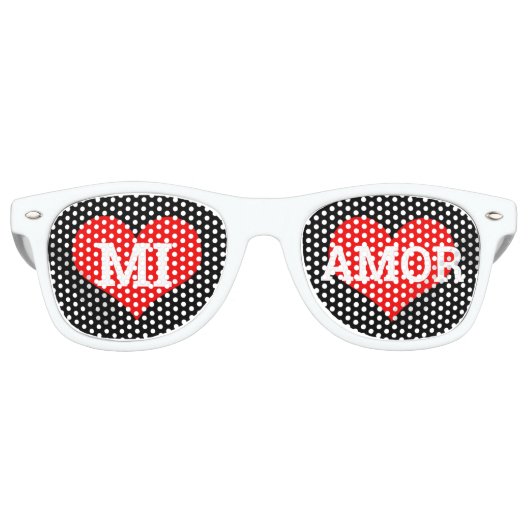 MI AMOR retro Shades / Fun Party Lunettes de solei (Devant)