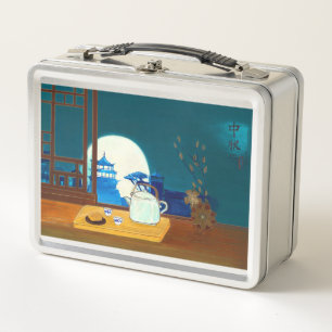 Mi-Automne Festival Thé Heure Métal Lunchbox