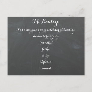 Mi Bautizo briefkaart-uitnodiging Uitnodiging Briefkaart