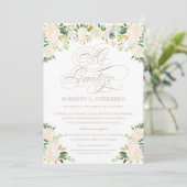 Mi Bautizo con flores Spaans Taal Baptisme Kaart (Staand voorkant)