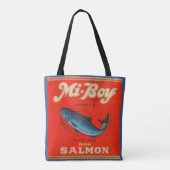 Mi-Boy roze zalm uit de jaren '30 Tote Bag (Achterkant)