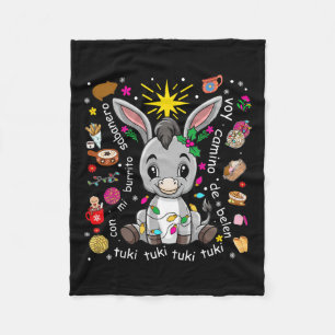 Mi Burrito Sabanero Mexicaanse Kerst Ezel Spani Fleece Deken