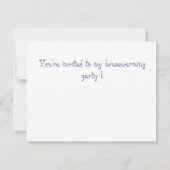 Mi casa su casa house warming-uitnodiging kaart (Achterkant)